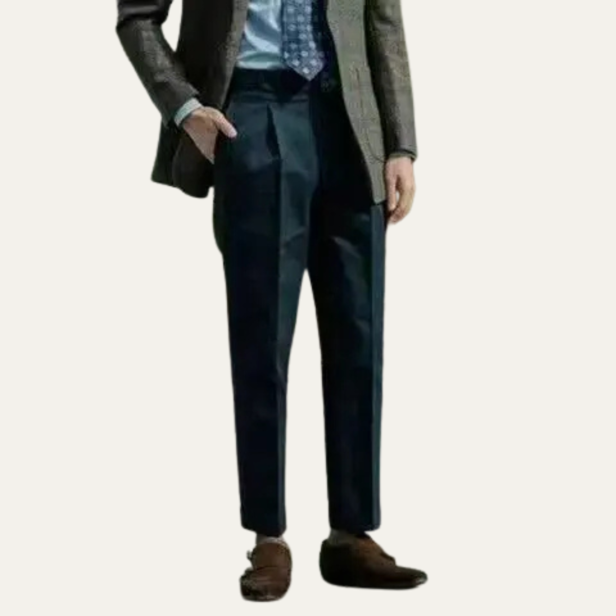 Beau | Men's Pleated Dress Pants Khaki