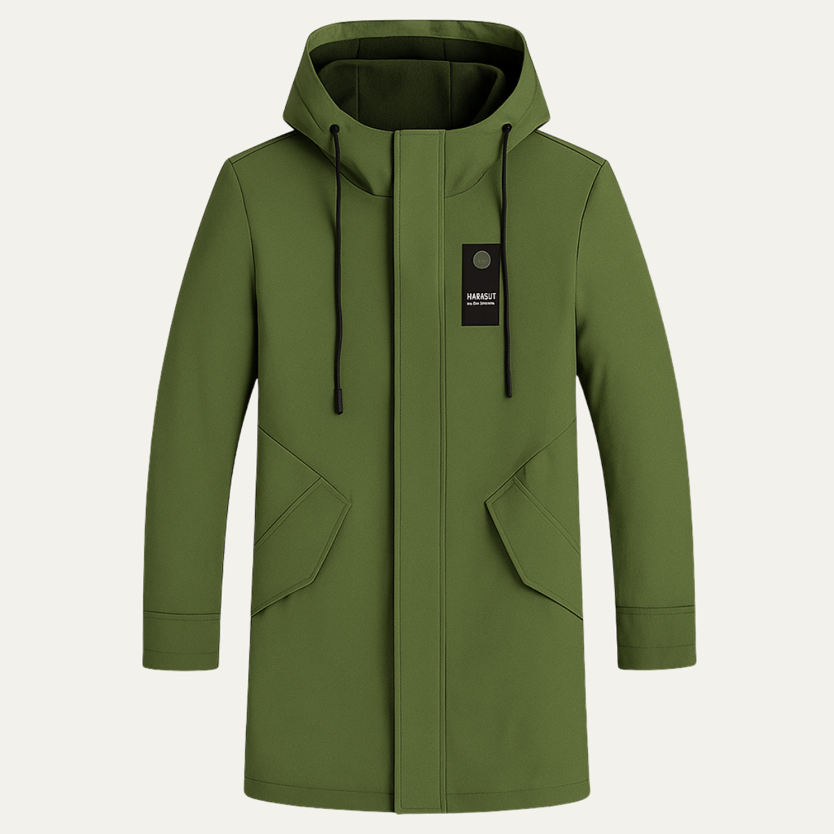 Ash | Men's Lightweight Rain Jacket Olive Green Hooded