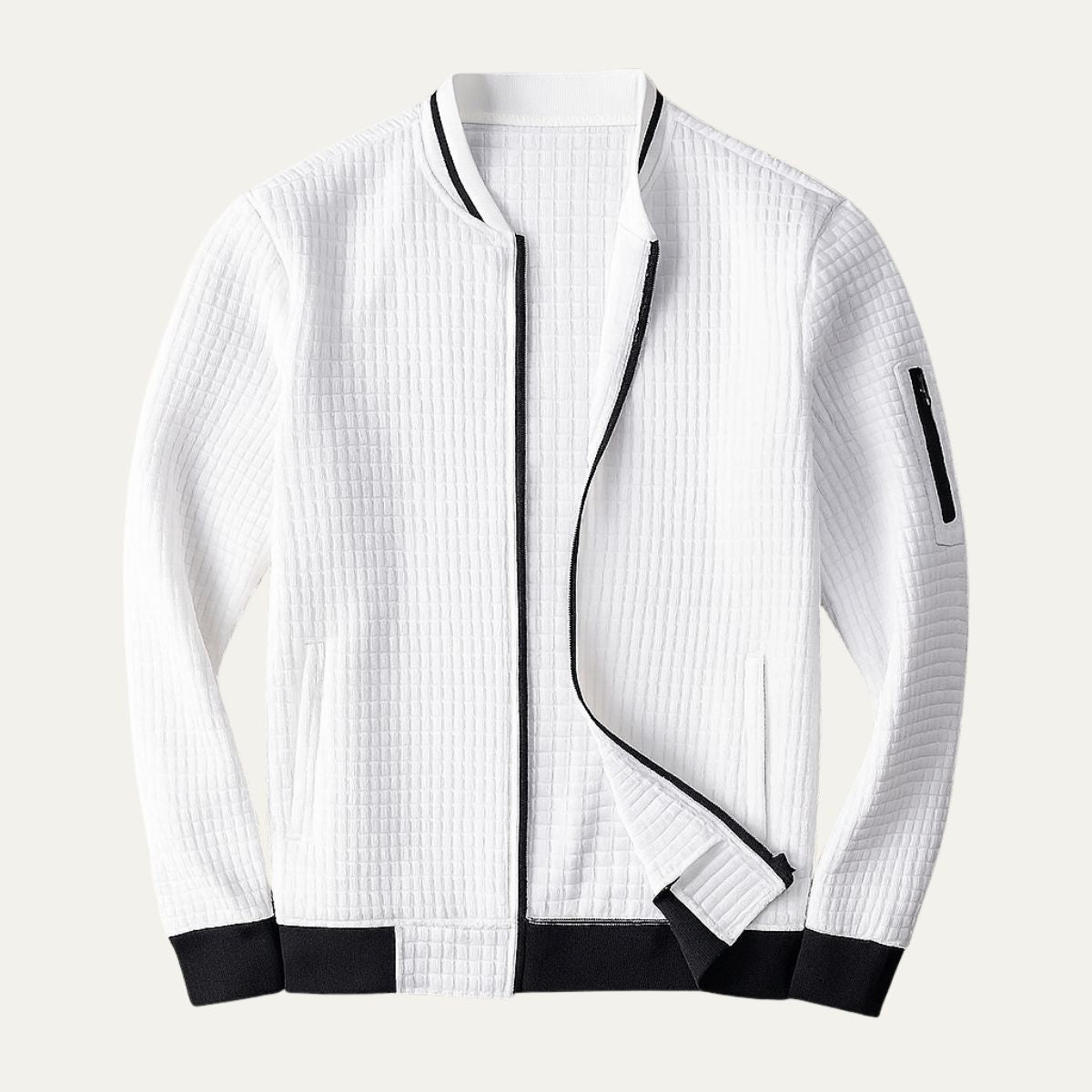 Nina | Men's Quilted Jacket Black Zip Up
