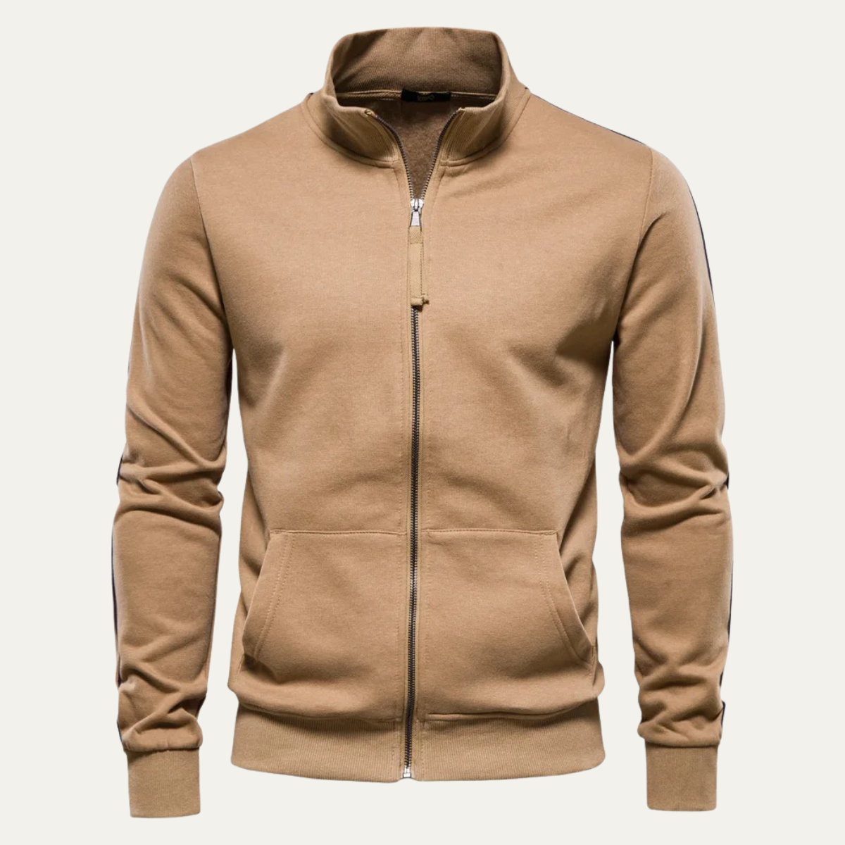 Ezra | Men's Casual Zip Up Sweatshirt Navy