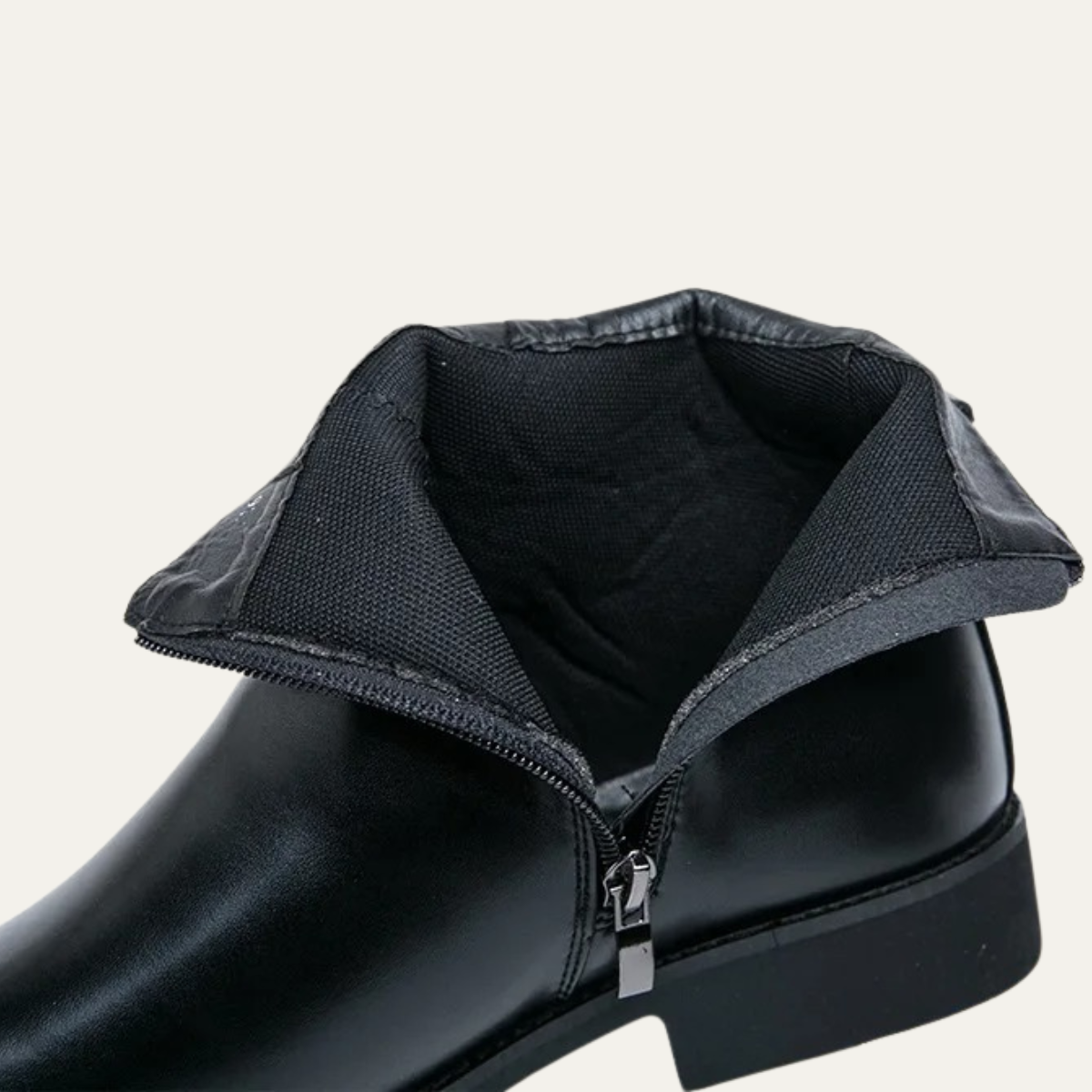 Axel | Men's Black Leather Ankle Boots Buckle Strap