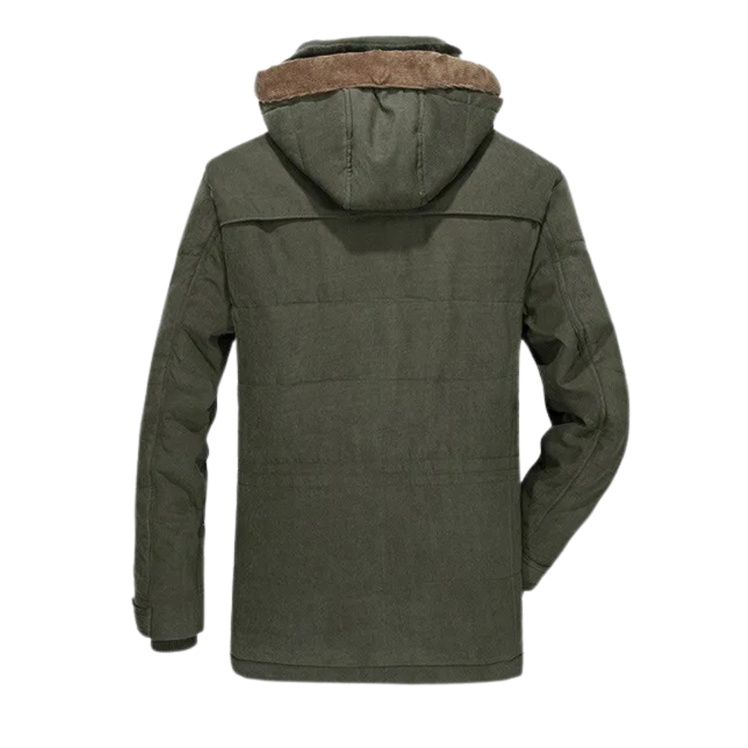 Hudson | Men's Puffer Jacket Navy Sherpa Lined Hood