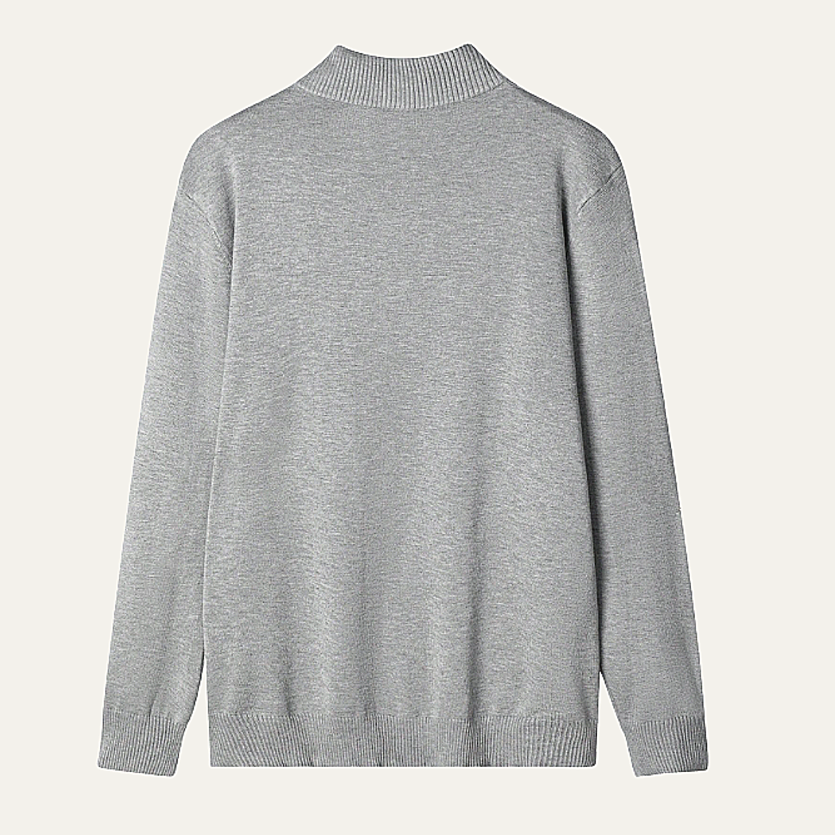 Jude | Men's Quarter Zip Sweater Gray Mock Neck Cashmere