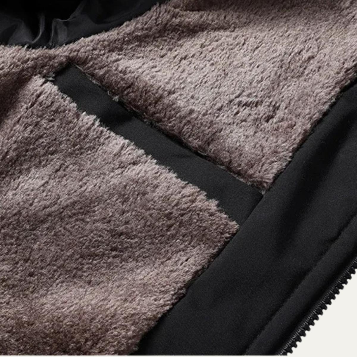 Ezra | Men's Quilted Puffer Jacket Black Sherpa Lined