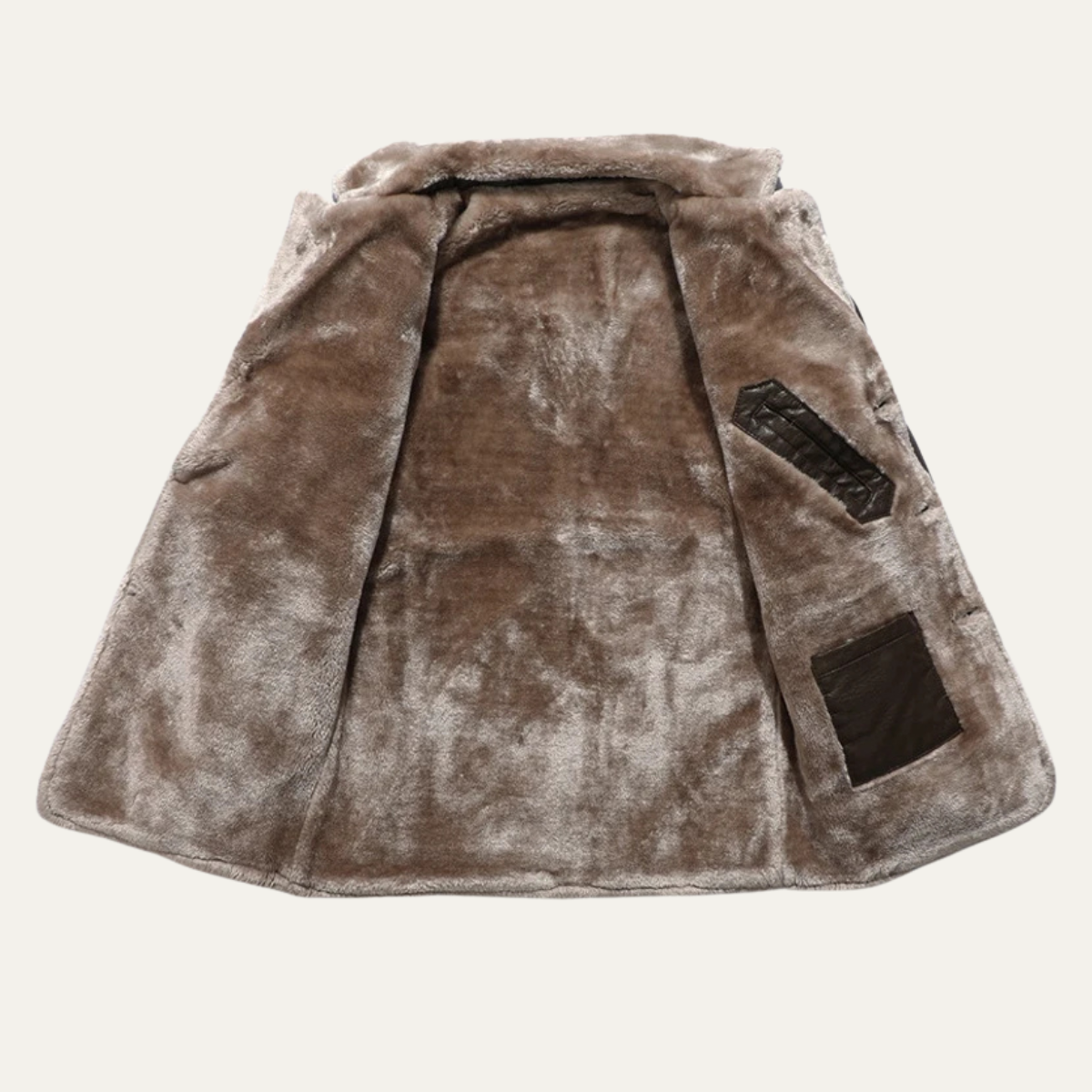 Ivo | Men's Sherpa Lined Leather Jacket Black
