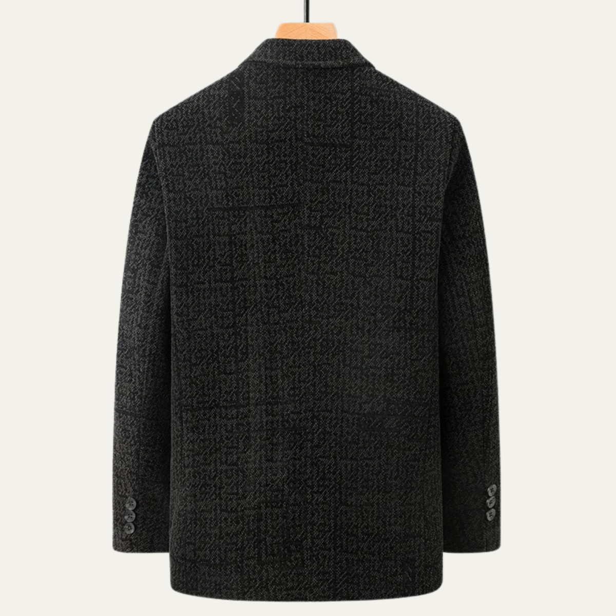 Bram | Men's Tweed Blazer Charcoal Gray Wool Lined