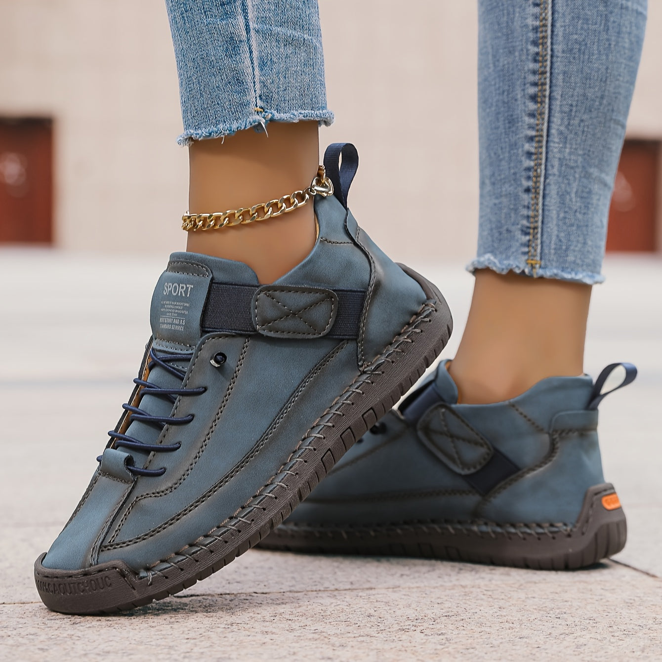 Ada | Women's Suede Walking Shoes Cream Comfort Lace Up
