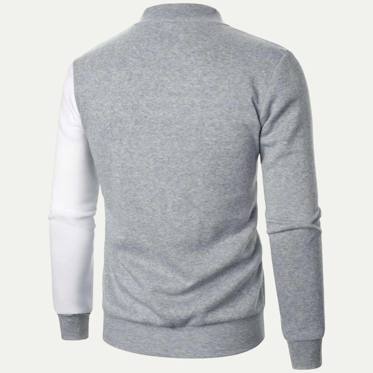 Axel | Men's Colorblock Zip Up Hoodie Black White
