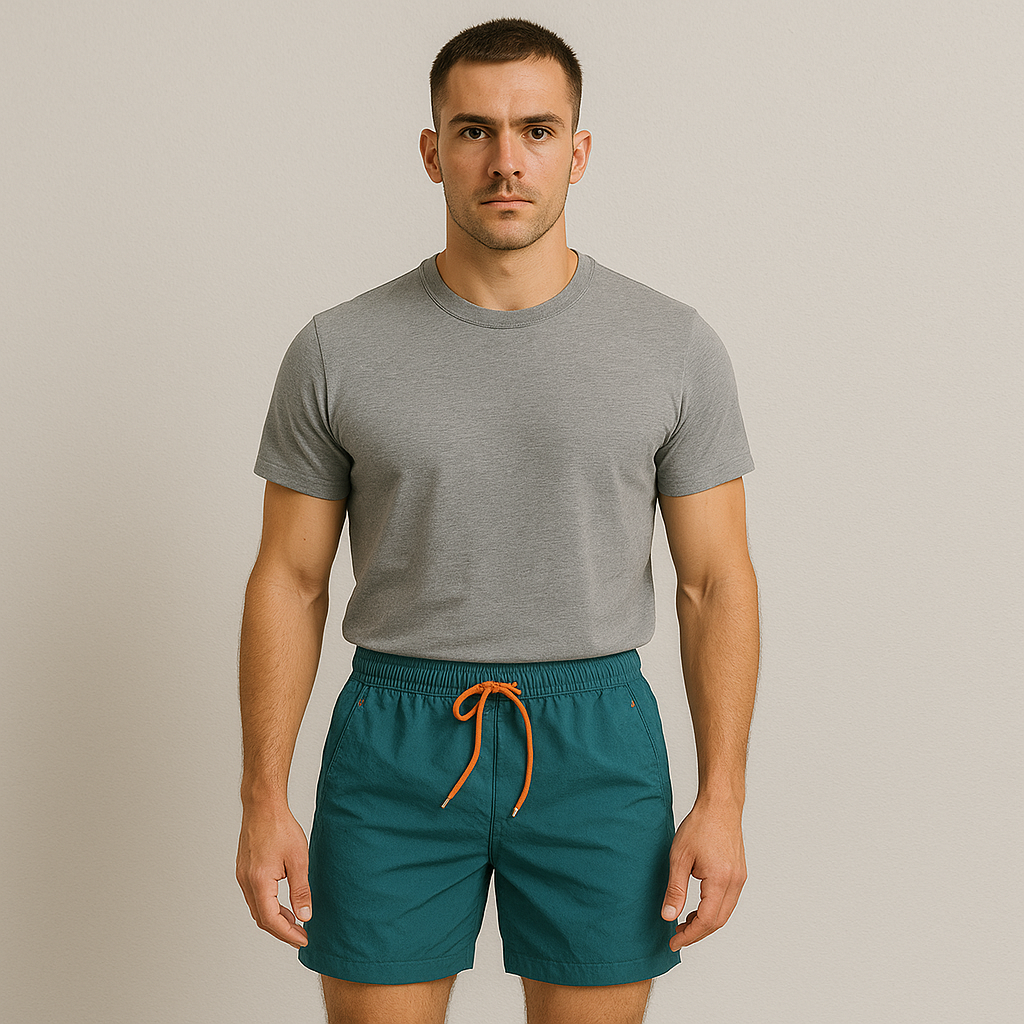 Arlo | Men's Swim Shorts Orange Drawstring