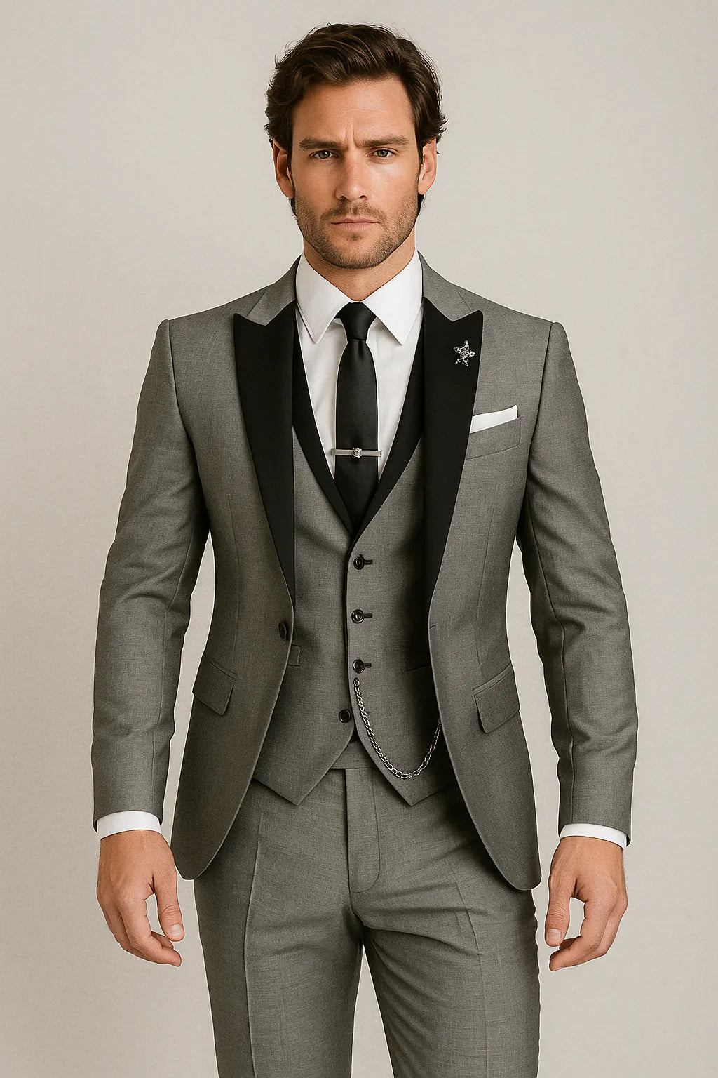 Callum | Men's Navy Three Piece Suit Formal Blazer Vest Pants