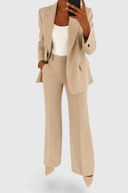 Dama Washington Alma women's tailored blazer pants set blue gray - view 3