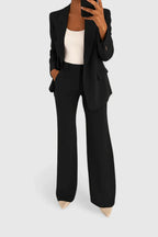 Dama Washington Alma women's tailored blazer pants set blue gray - view 6
