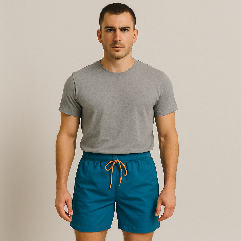 Arlo | Men's Swim Shorts Orange Drawstring