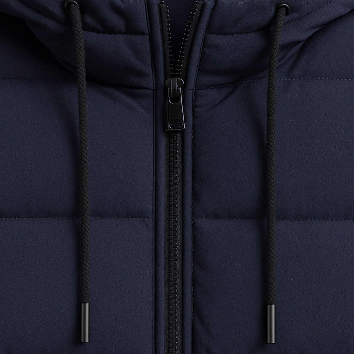 Bram | Men's Puffer Jacket Navy Hooded Quilted Winter Coat
