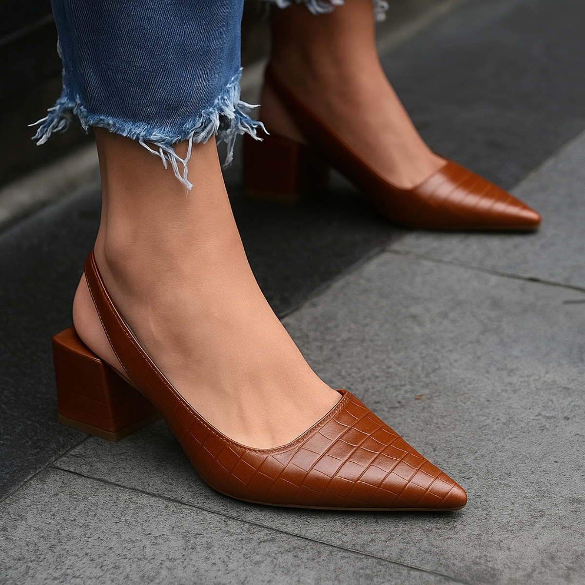 Aria | Women's Pointed Toe Block Heel Mules Black
