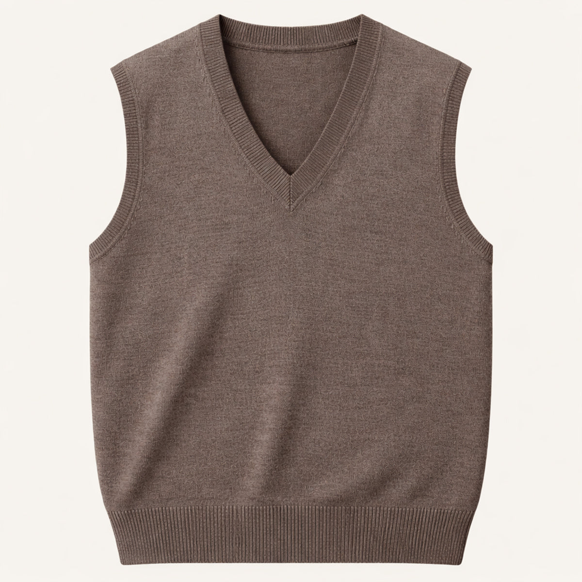 Callum | Men's V Neck Sweater Vest Burgundy Layering Knit