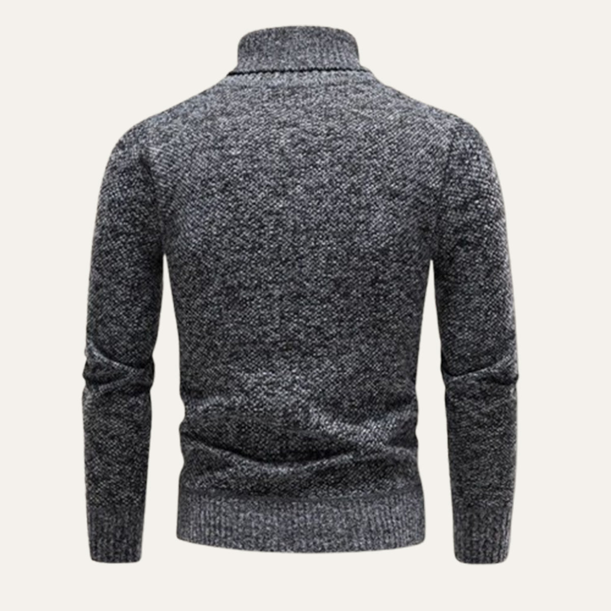 Bram | Men's Turtleneck Sweater Gray Merino Wool
