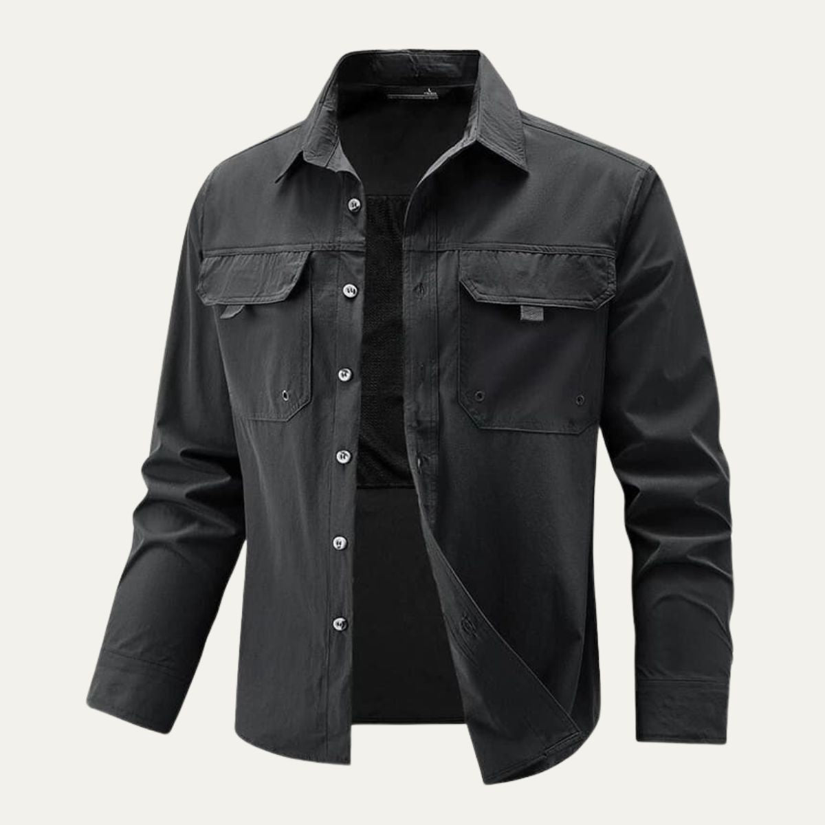Flint | Men's Lightweight Utility Shirt Jacket Khaki Quick Dry