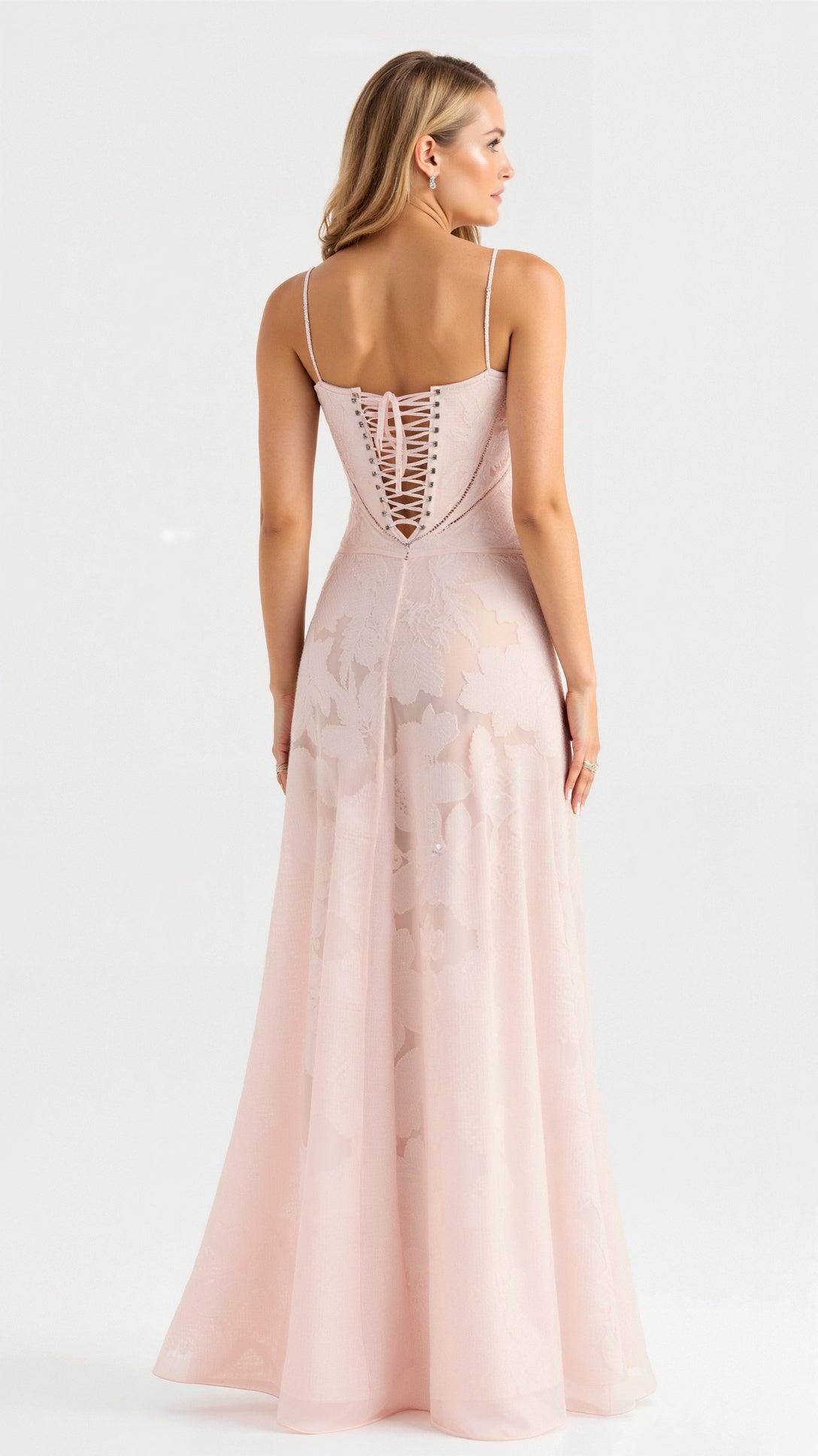 Margot | Women's Lace Maxi Dress Black Spaghetti Strap