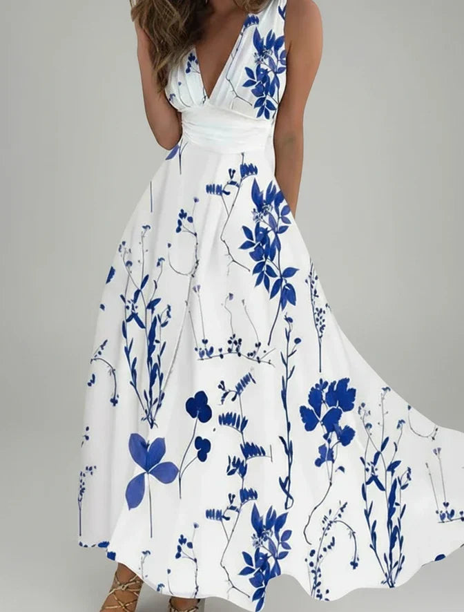 Viola | Women's Floral Wrap Maxi Dress Sage Green