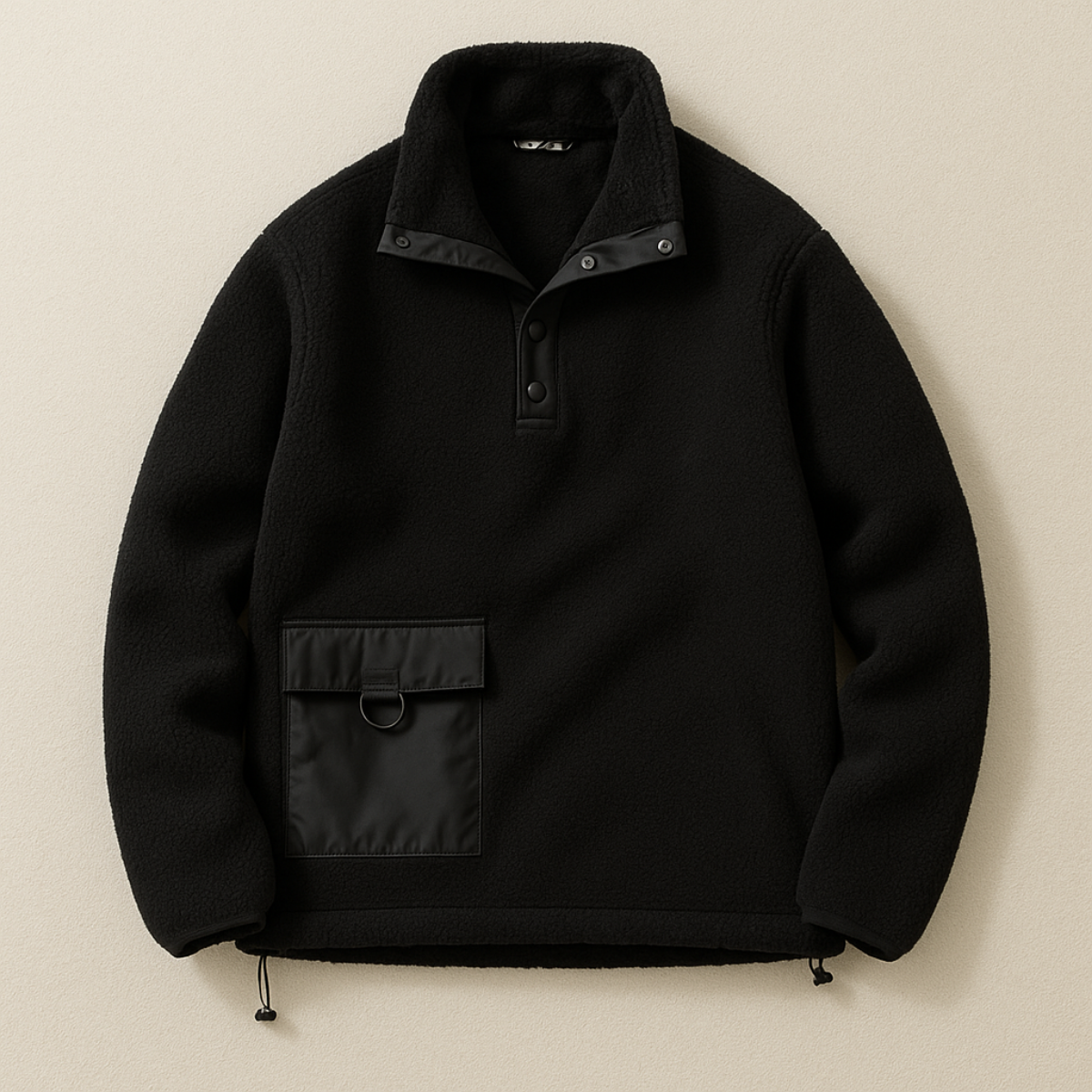 Elise | Men's Quarter Zip Sweater Olive Green Cargo Pocket