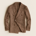 Dama Washington Greta men's tweed blazer brown double breasted tailored - front view
