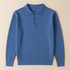 Dama Washington Sable men's knit polo sweater cream collared - view 9