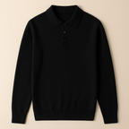 Dama Washington Sable men's knit polo sweater cream collared - view 8