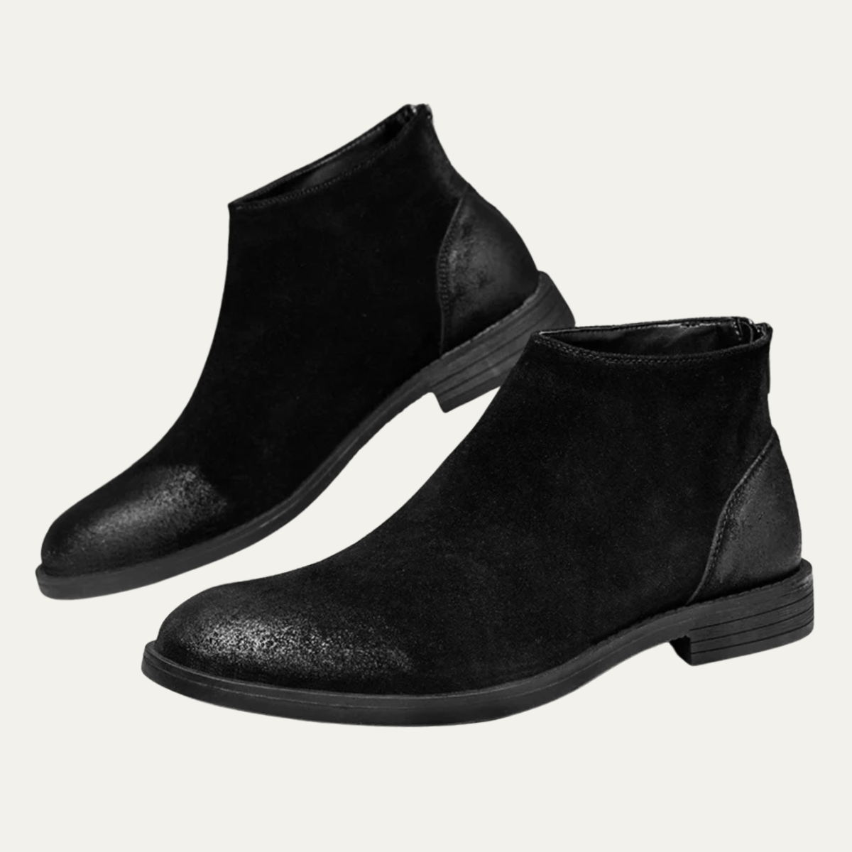 Ash | Men's Chelsea Boots Black Suede Zip Up