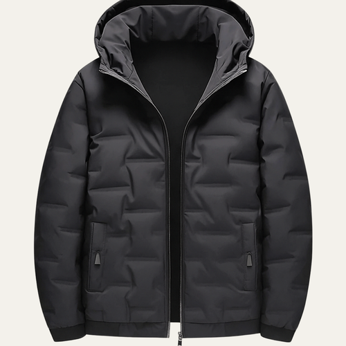 Dama Washington Axel men's puffer jacket black hooded quilted winter coat - view 2