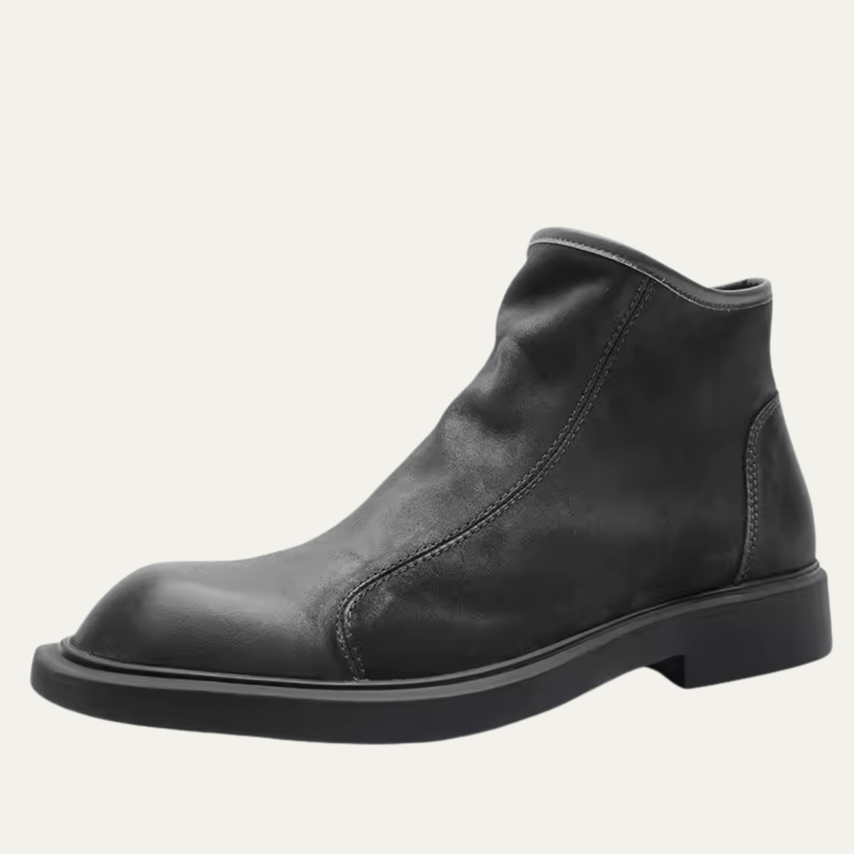 Voss | Men's Leather Ankle Boots Brown Zip Up