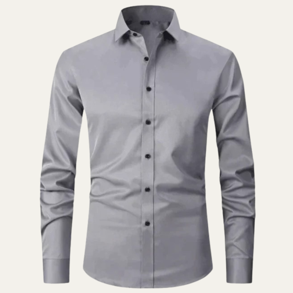 Axel | Men's Dress Shirt Black Long Sleeve Button Up