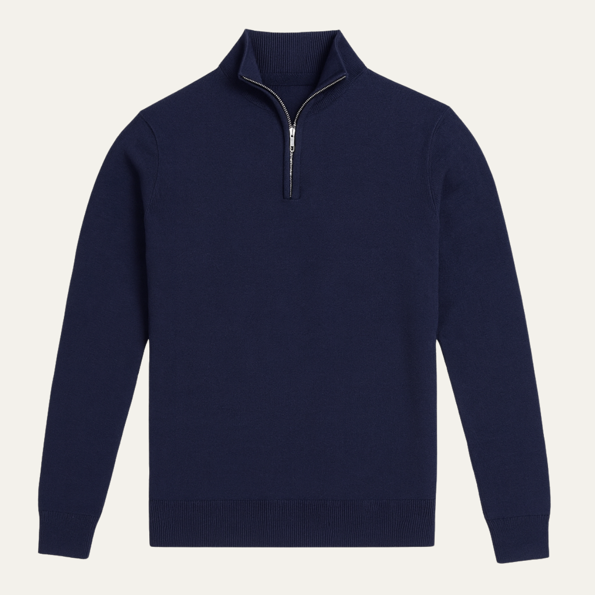Bram | Men's Smart Casual Quarter Zip Sweater Navy