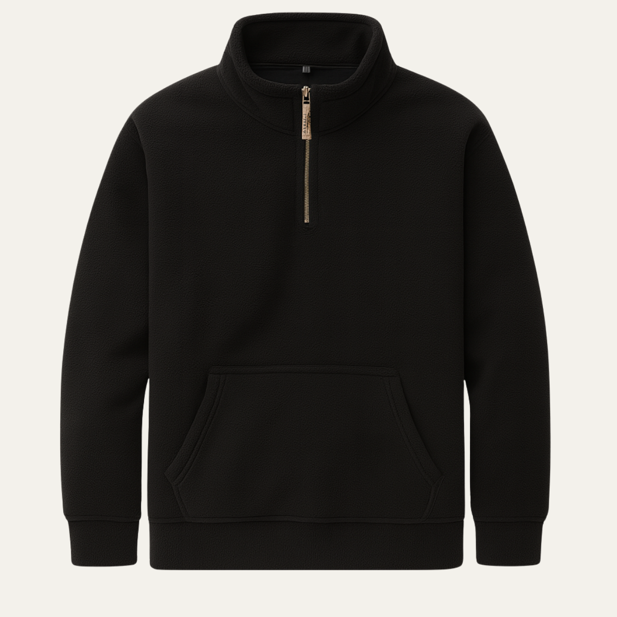 Beau | Men's Quarter Zip Fleece Pullover Gray