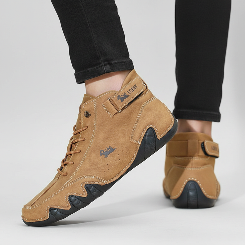 Axel | Men's Casual Lace Up Boot Tan Suede