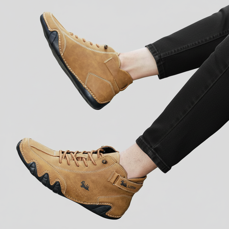 Axel | Men's Casual Lace Up Boot Tan Suede