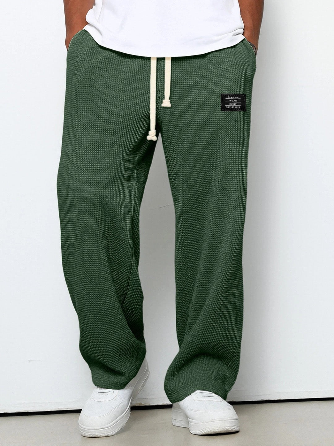 Axel | Men's Relaxed Sweatpants Light Blue Waffle Knit