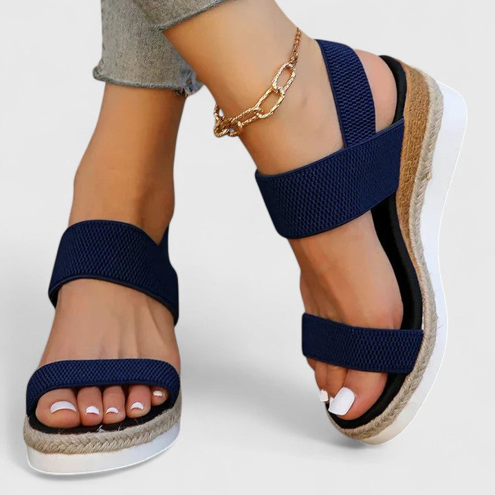 Rue | Women's Platform Sandals Cream Ankle Strap