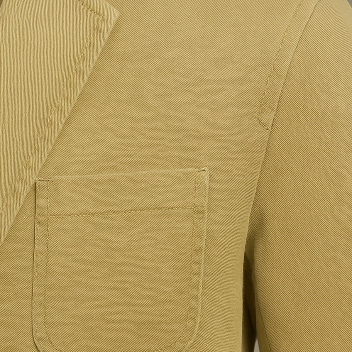 Wade | Men's Casual Khaki Cotton Blazer Windbreaker With Pockets