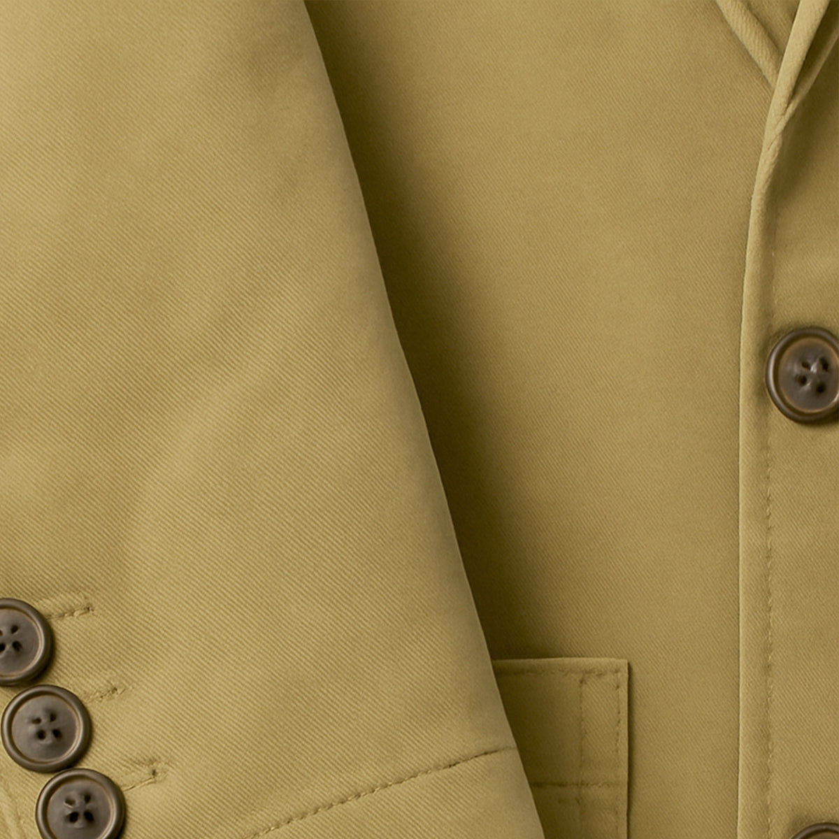 Wade | Men's Casual Khaki Cotton Blazer Windbreaker With Pockets