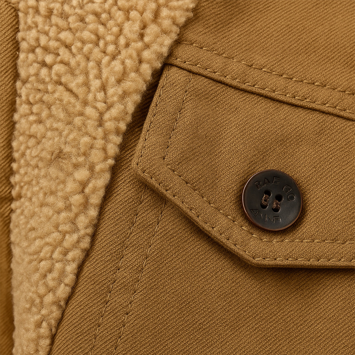 Sage | Men's Sherpa Lined Denim Jacket Black