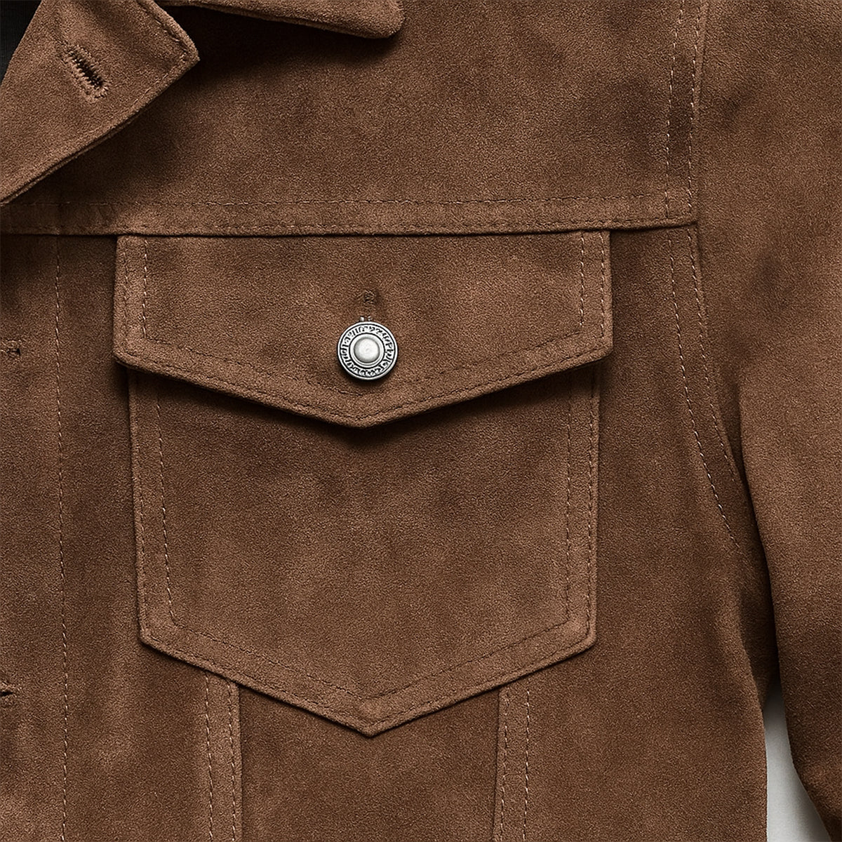 Wyatt | Men's Vintage Suede Cargo Jacket Brown