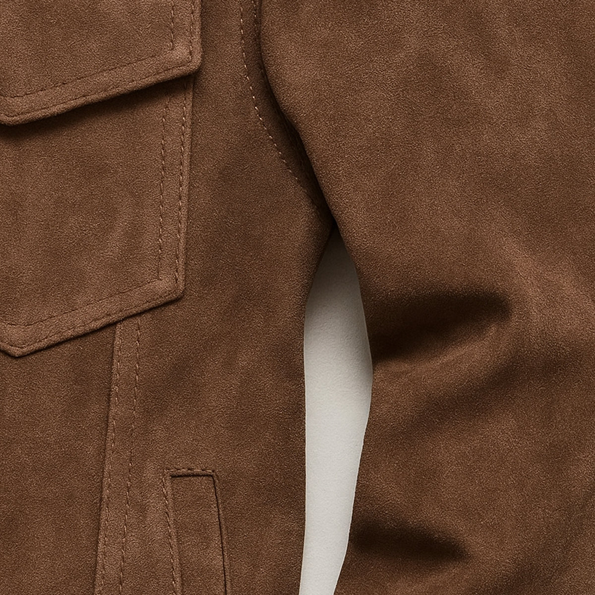 Wyatt | Men's Vintage Suede Cargo Jacket Brown