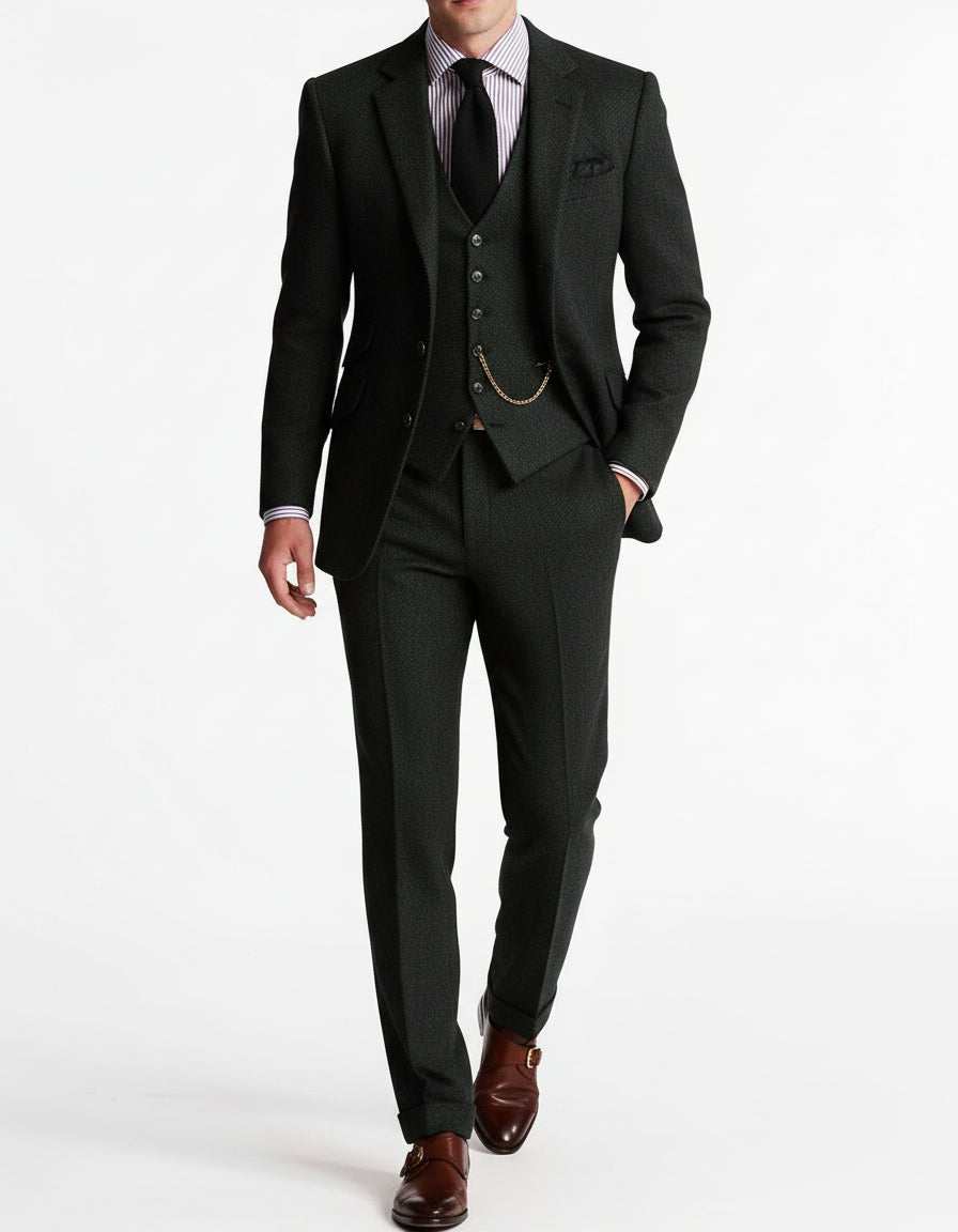 Wyatt | Men's Tweed Suit Brown Three Piece