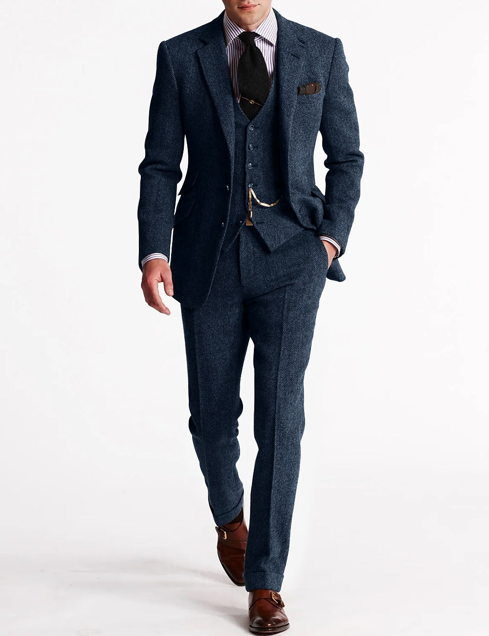 Wyatt | Men's Tweed Suit Brown Three Piece