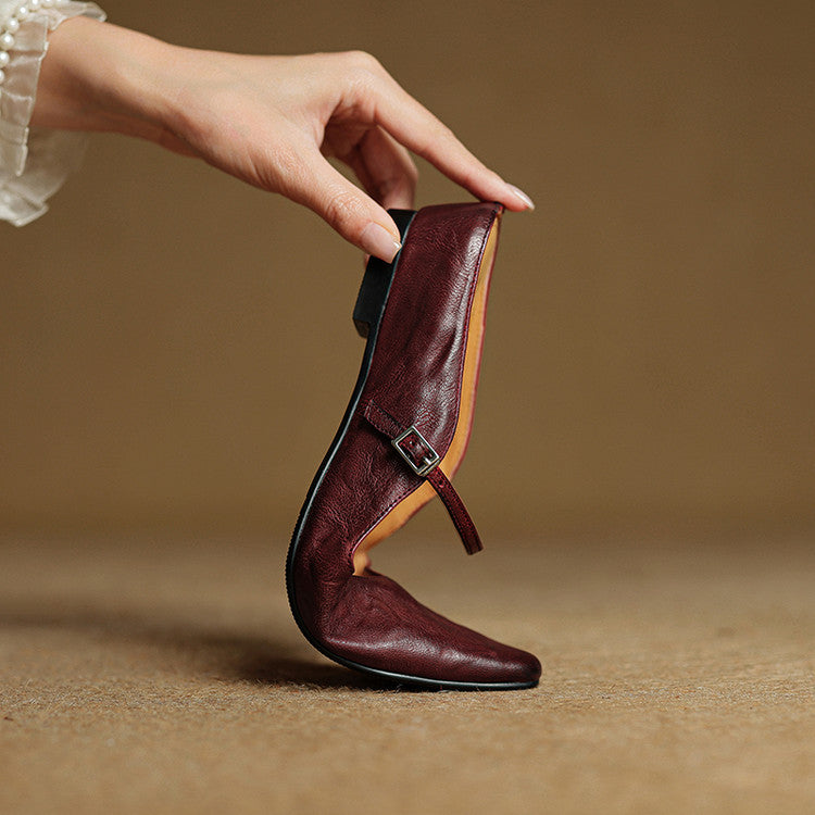 Demi | Women's Leather Mule Cream Ankle Strap