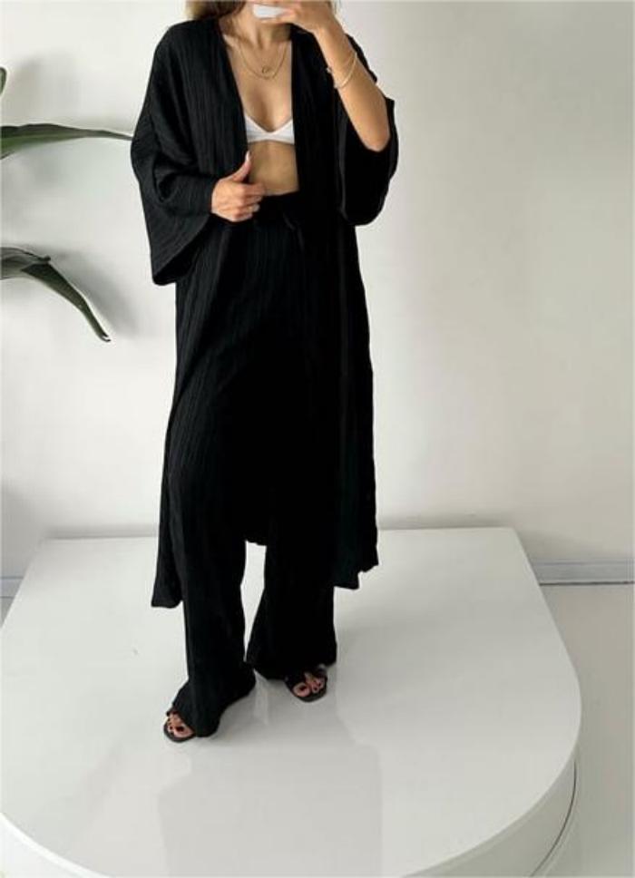 Liv | Women's Oversized Linen Cardigan Cream Long Sleeve