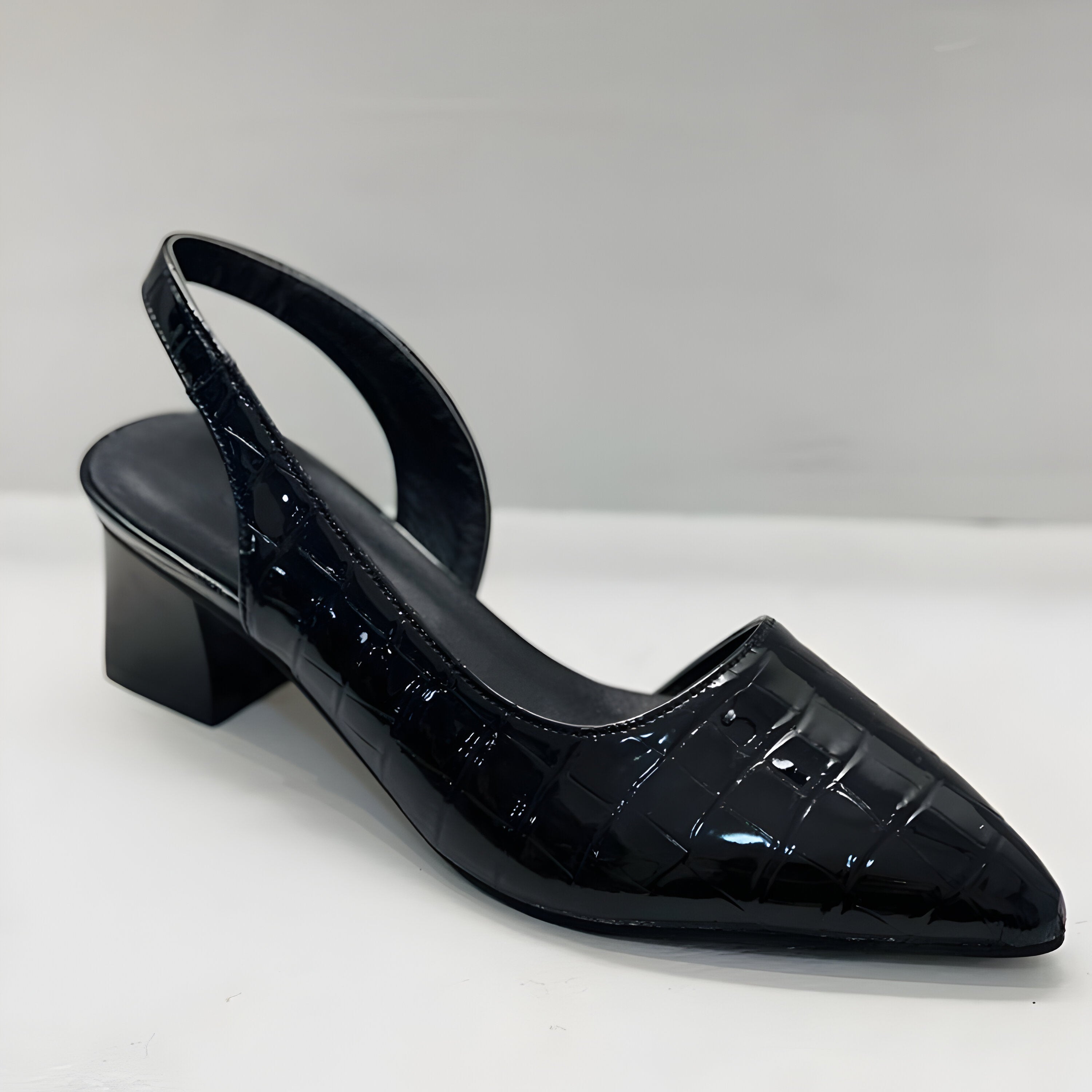 Aria | Women's Pointed Toe Block Heel Mules Black