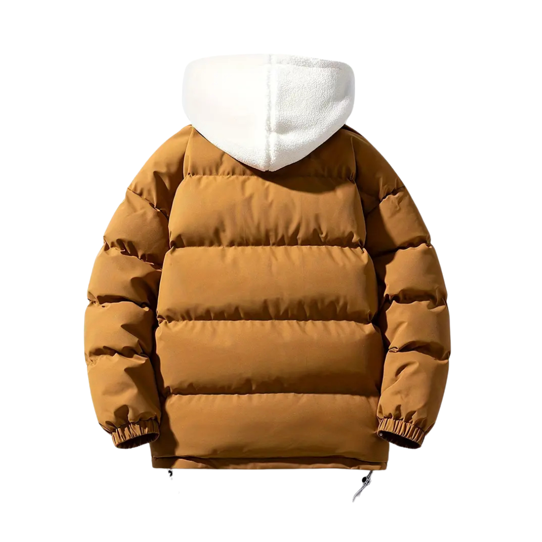 Ada | Women's Puffer Jacket Black Sherpa Lined Hood