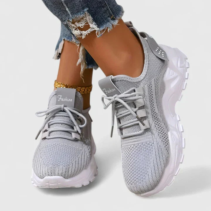 Opal | Women's Knit Walking Shoes Cream White Sole